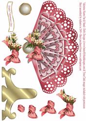 Valentine Hearts Fan & Stand Card