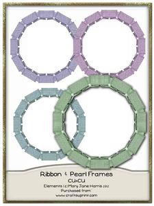 Ribbon & Pearl Frames - Cu4cu