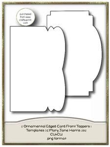 2 Ornamental Edged Card Front Toppers 1 - Cu4cu