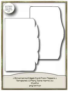 2 Ornamental Edged Card Front Toppers 2 - Cu4cu