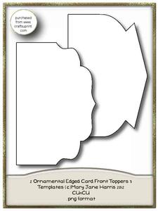 2 Ornamental Edged Card Front Toppers 3- Cu4cu