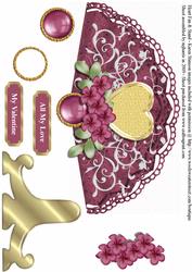 Heart Fan & Stand for Valentine's Day