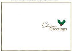 Christmas Greetings Card Insert 1