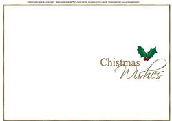 Christmas Greetings Card Insert 4