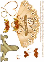 Gold & Copper All My Love Fan & Stand
