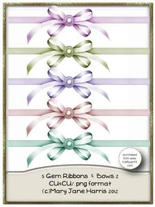 5 Gem Ribbons & Bows 2 - Cu4cu