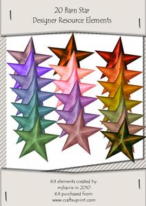 20 Barn Star Designer Resource Elements - Cu4cu