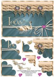 Love Swans Double Corner Stacker Topper 1