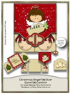 Christmas Angel Fold Over Gate Fold Card Kit
