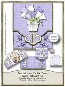 Jesus Loves Me Fold Over Gate Fold Card Kit