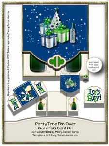 Party Time Fold Over Gate Fold Card Kit