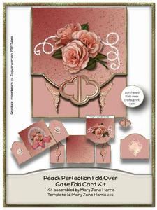 Peach Perfection Fold Over Gate Fold Card Kit