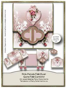 Pink Petals Fold Over Gate Fold Card Kit