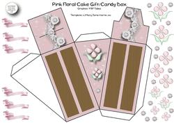Pink Floral Cake Gift/candy Box