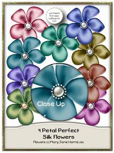 9 Petal Perfect Silk Flowers - Cu4cu