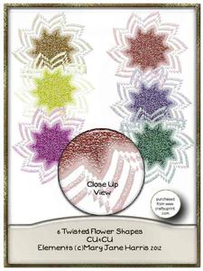 6 Twisted Flower Shapes - Cu4cu