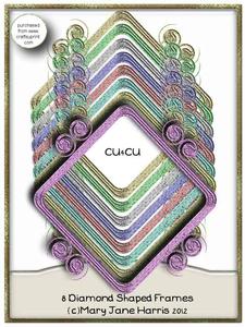 8 Diamond Shaped Frames - Cu4cu