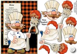 Menu Spaghetti Card Topper (over the Edge)