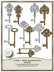 12 Gold & Silver Key Elements - Cu4cu