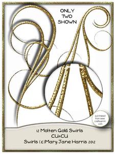 12 Molten Gold Swirls - Cu4cu