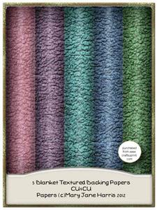 5 Blanket Textured Backing Papers - Cu4cu