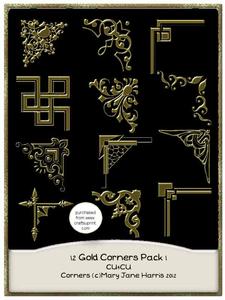 12 Gold Corners Pack 1 - Cu4cu