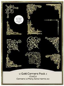 12 Gold Corners Pack 2 - Cu4cu