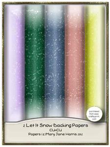 5 Let It Snow Backing Papers - Cu4cu