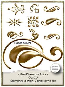 10 Gold Elements Pack 3 - Cu4cu