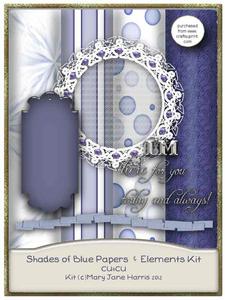 Shades of Blue Paper & Element Kit - Cu4cu