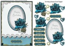 Birthday Roses Card Topper 3