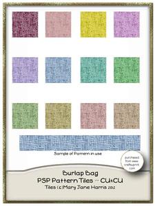Burlap Bag Psp Pattern Tiles - Cu4cu