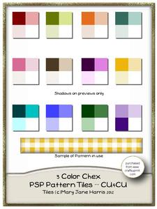 3 Color Chex Psp Pattern Tiles - Cu4cu