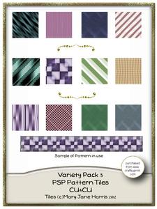 Variety Pack 3 Psp Pattern Tiles- Cu4cu