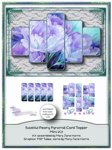 Bashful Peony Pyramid Card Topper Mini Kit 2