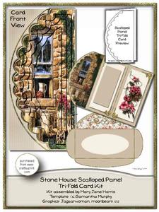 Stone House Scalloped Panel Tri-fold Card Kit