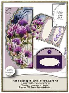 Thistle Scalloped Panel Tri-fold Card Kit