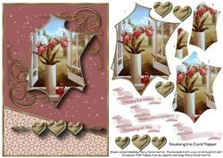 Blushing Iris Card Topper 1