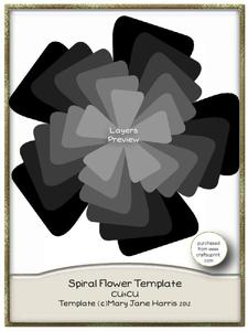 Spiral Flower Stacker Template - Cu4cu