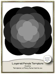 Layered Petals Stacker Template - Cu4cu