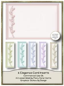 6 Elegance Card Inserts - Cu Ok