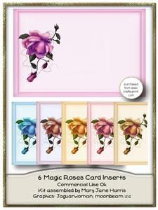 6 Magic Roses Card Inserts - Cu Ok