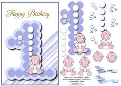 Baby Boy's 1st Birthday Topper