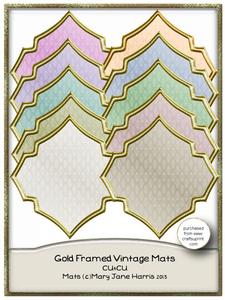 Gold Framed Vintage Mats - Cu4cu