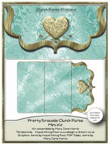Pretty Brocade Clutch Purse Mini Kit 2