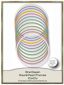 One Dozen Round Pearl Frames - Cu4cu