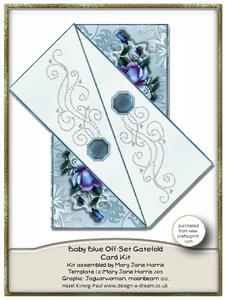 Baby Blue Off-set Gatefold Card Kit