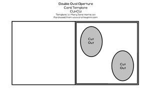 Double Oval Aperture Card Template - Cu4cu