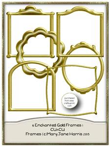 6 Enchanted Gold Frames 1 - Cu4cu