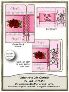 Valentine Off-center Gatefold Card Kit